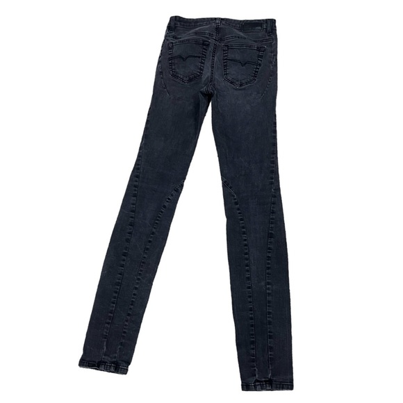 Diesel Black Skinzee-Dee Super Slim Skinny Regular Waist Jeans Size 24 Women’s - Picture 3 of 7